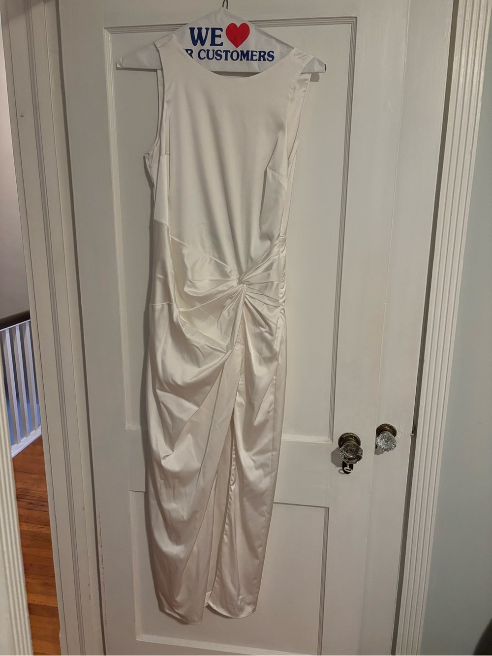 Abercrombie White Satin Dress